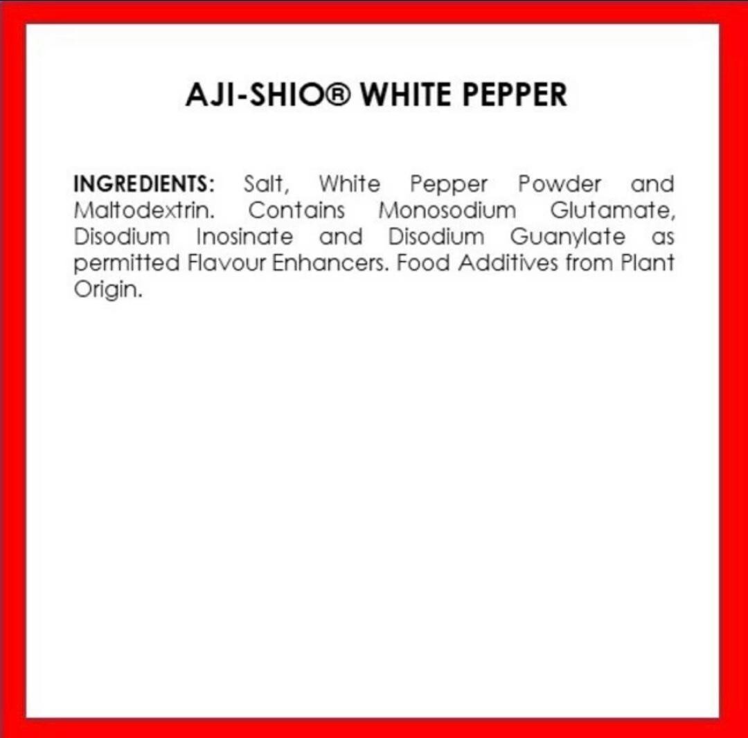 Ajinomoto Aji-Shio Flavoured White Pepper Refill Pack 40gx5packsFreeShipping NEW