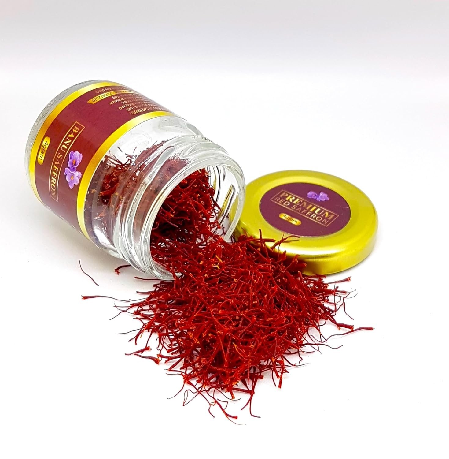 Organic Saffron Threads by – All Red Certified Organic Grade A Saffron, Cro…