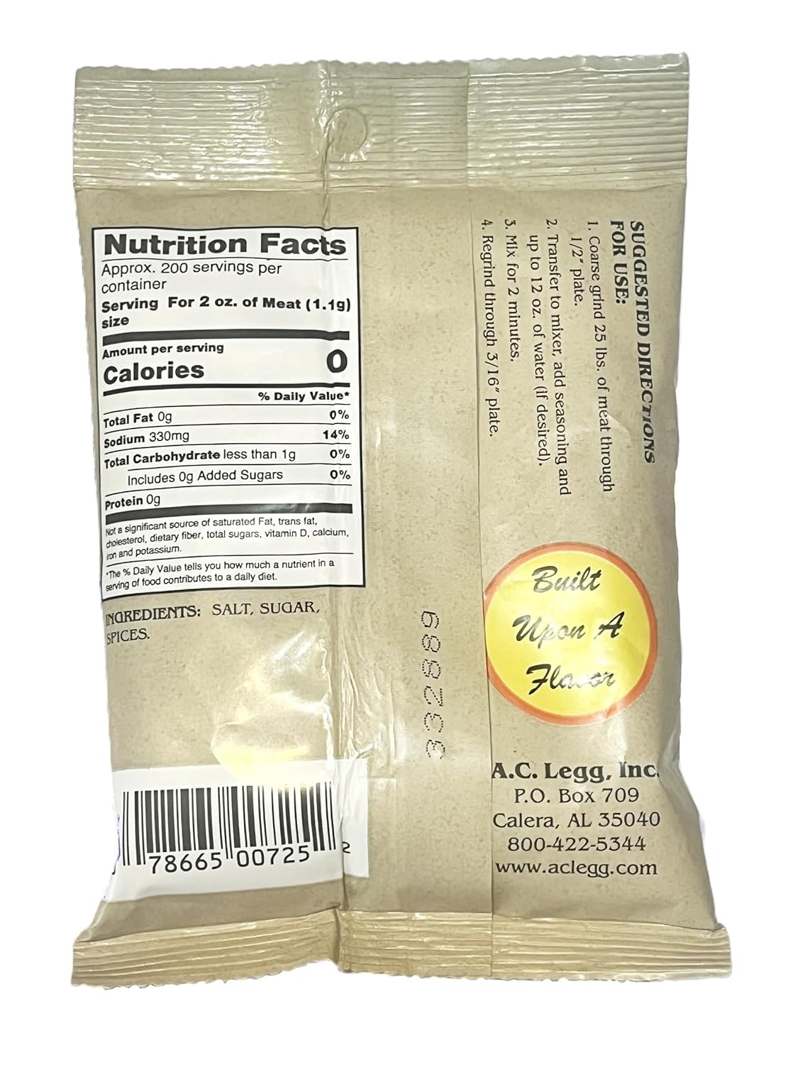A.C. Legg Old Plantation Seasonings – Blend 7 – Pork Sausage Seasoning