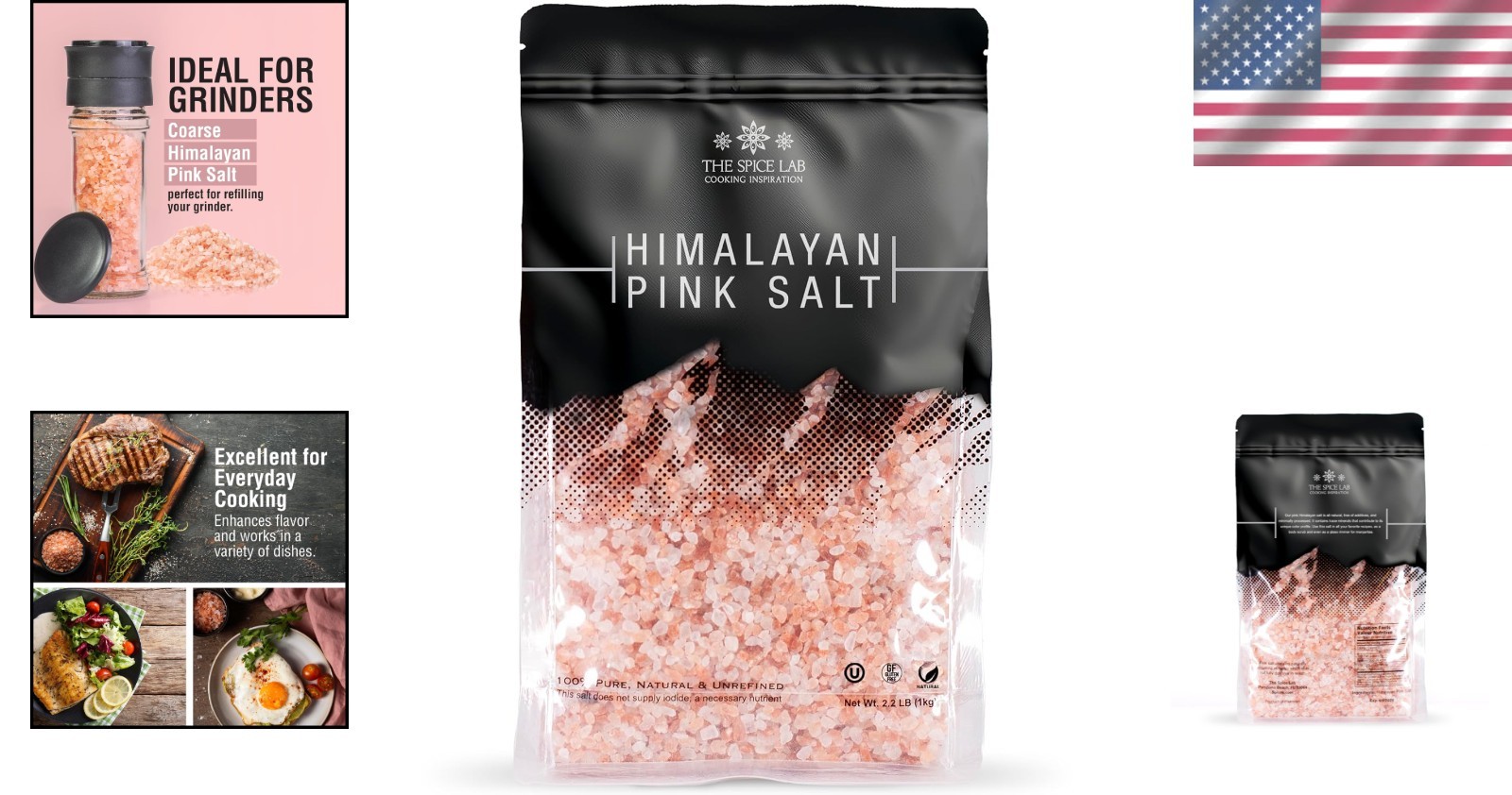 Versatile Pink Himalayan Salt (2.2 lbs) – Gourmet Coarse Grain, Crystal Pure