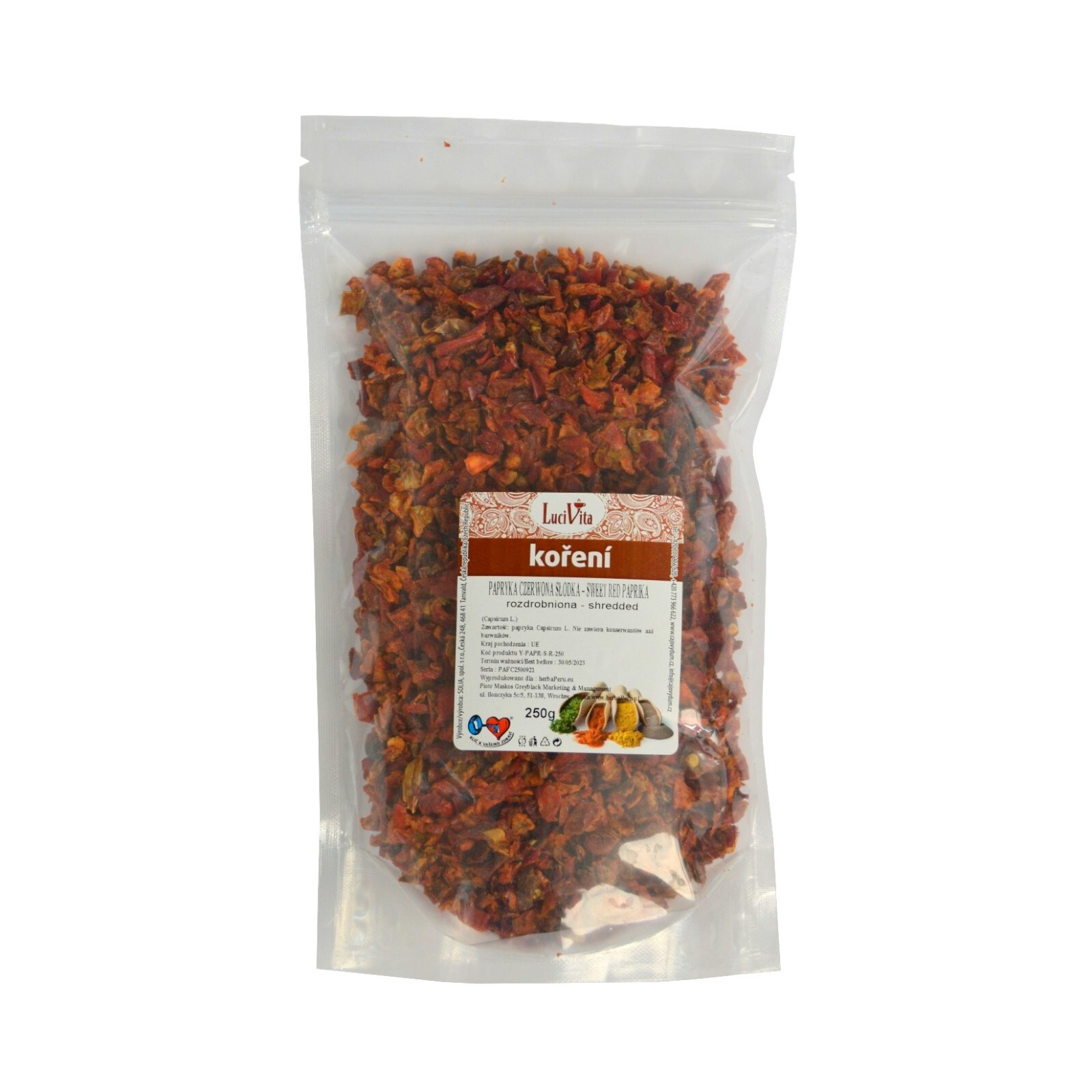 SWEET RED PAPRIKA – [Capsicum L.] – shredded – 1000g (1kg)