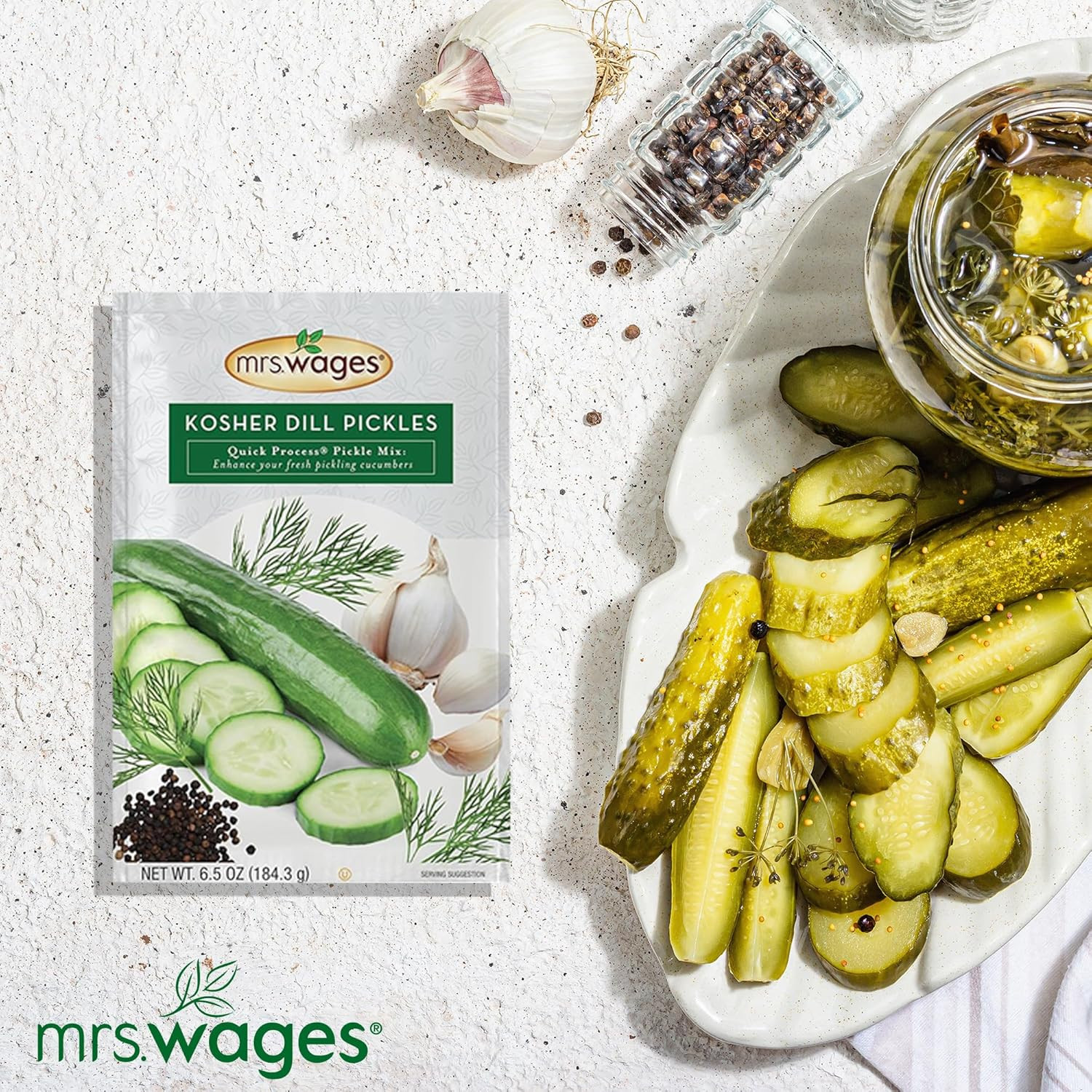 Kosher Dill Pickles Quick Process Mix, Quick and Easy, Simple-To-Use, Traditiona