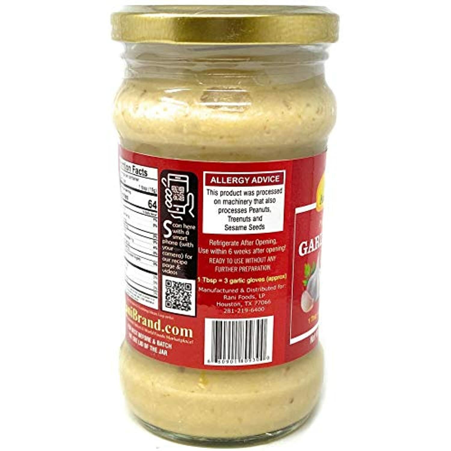 Asian Kitchen Garlic Cooking Paste 10.5oz (300g) Glass Jar