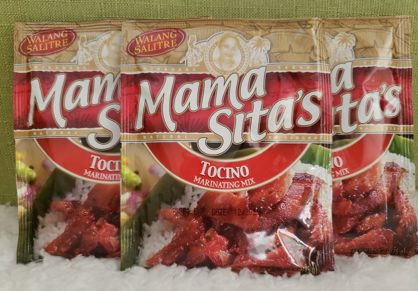 4-Pack Mama Sita’s Tocino Marinating Mix 2.6 oz (75g ) each pack.