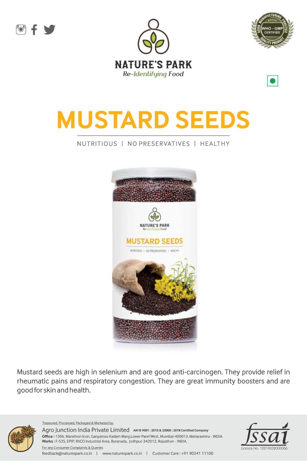 MUSTARD SEEDS – Fresh | Healthy Flavor| Used in Cooking | Good for Skin| 150 GMS