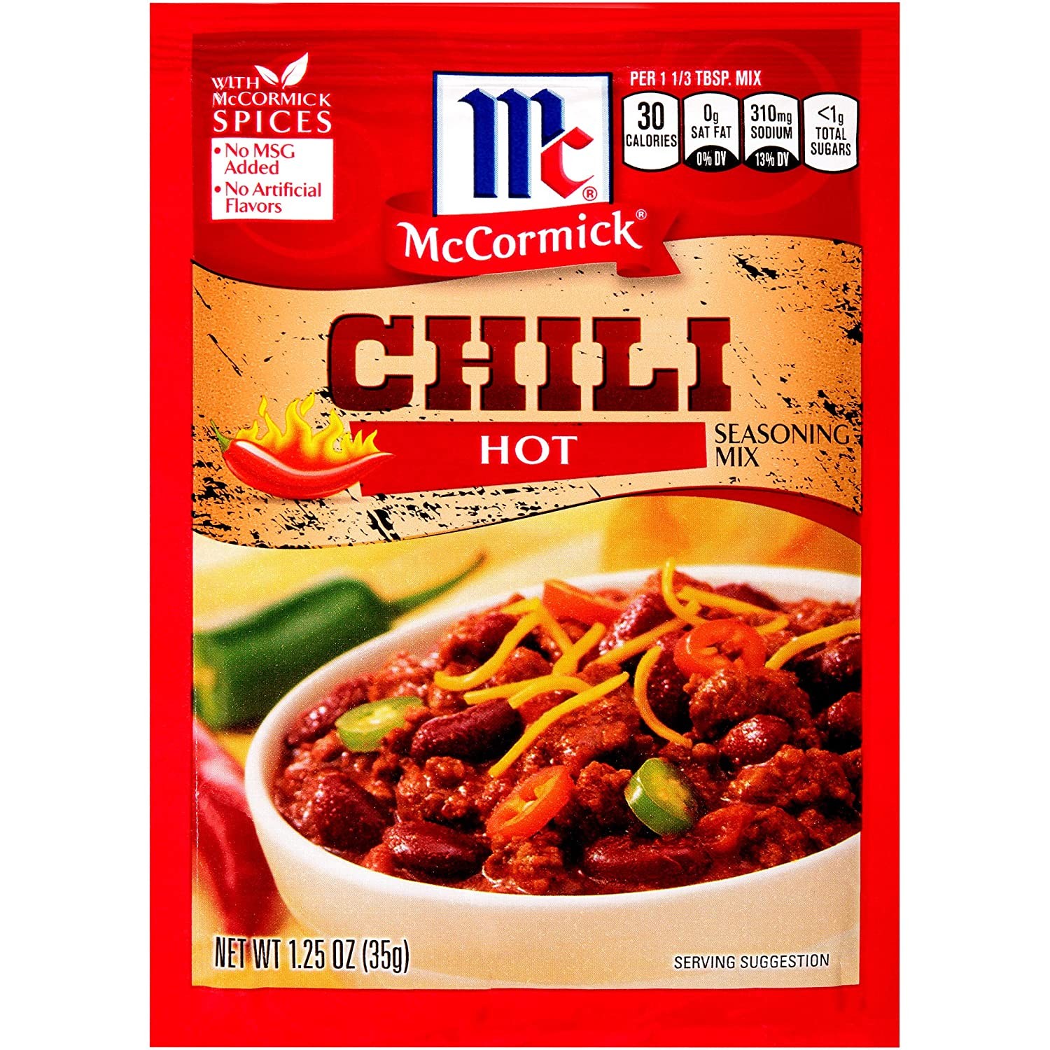 McCormick Hot Chili Seasoning Mix, 1.25 Ounce