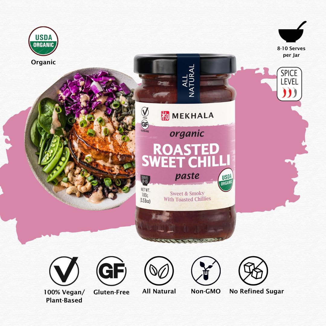 Organic ROASTED SWEET Chili Paste Condiment Gluten-Free Versatile Vegan Versatil