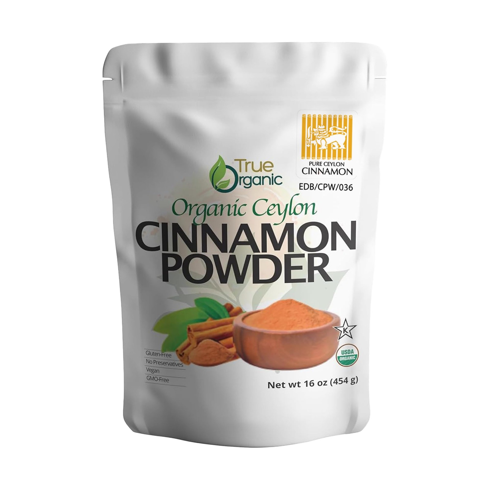 Ceylon Cinnamon Powder 1 lb Organic Gluten Free Non-GMO Premium Grade