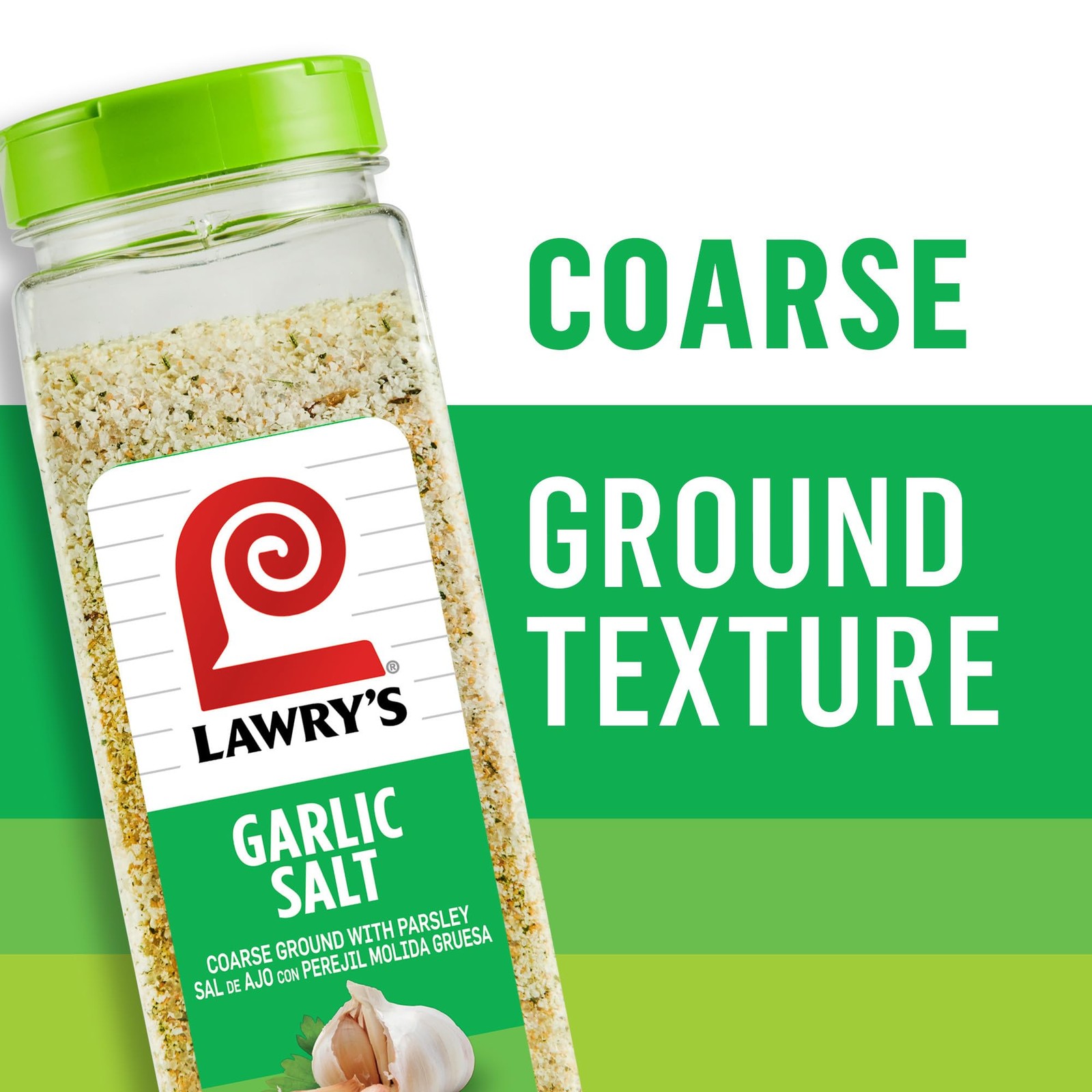 Lawry’s Garlic Salt, Coarse Ground with Parsley, No MSG 33 Ounce (Pack of 1)