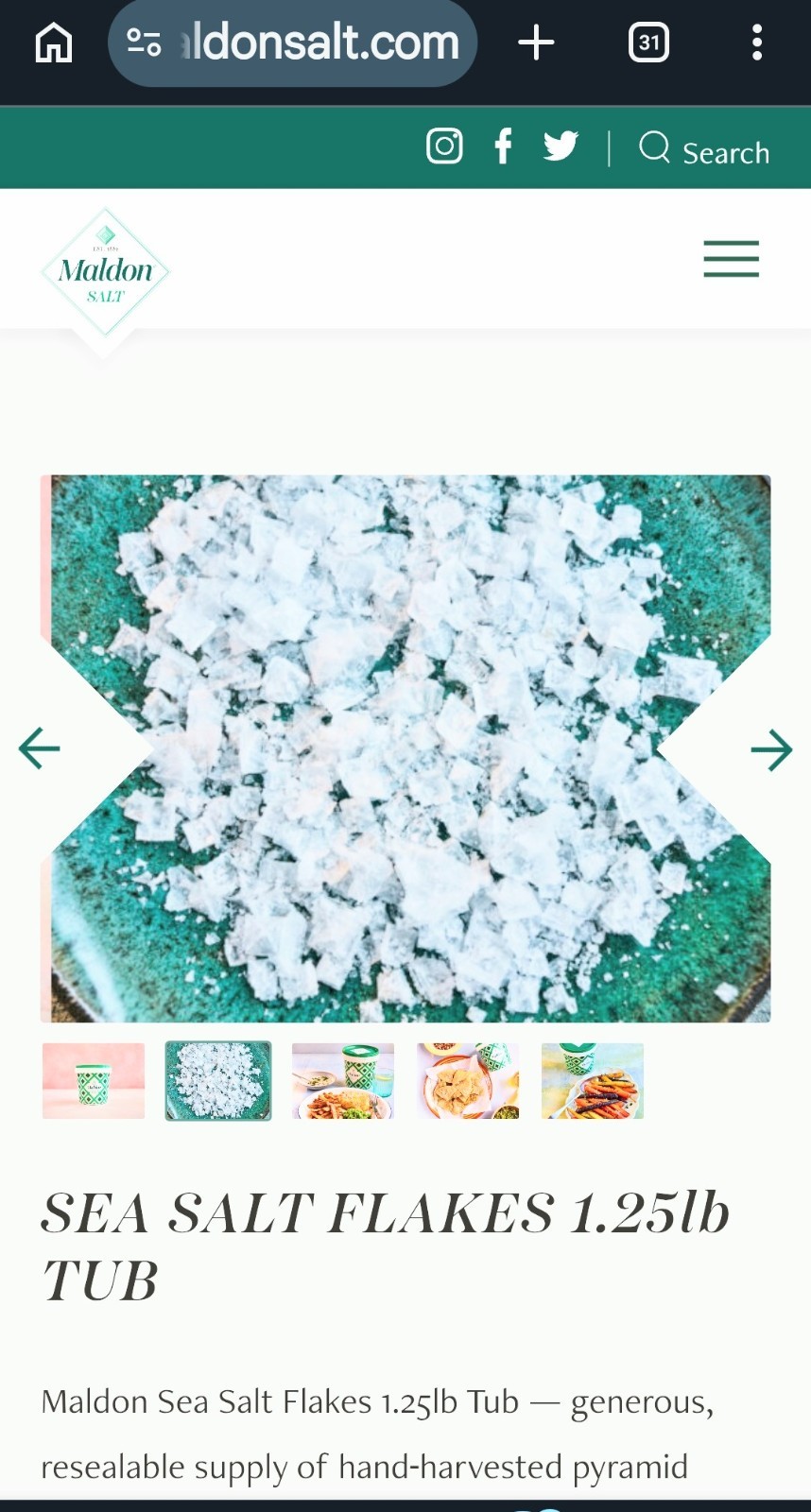 MALDON SEA SALT FLAKES. 20 OUNCES. NEW. KOSHER. CHEAP. RESEALABLE EXP DATE 2031.