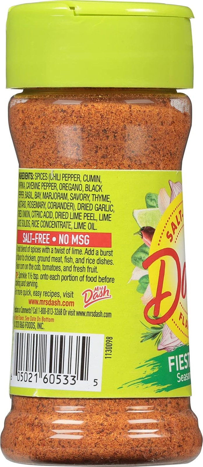 Dash Salt-Free Seasoning Blend, Fiesta Lime, 2.4 Ounce