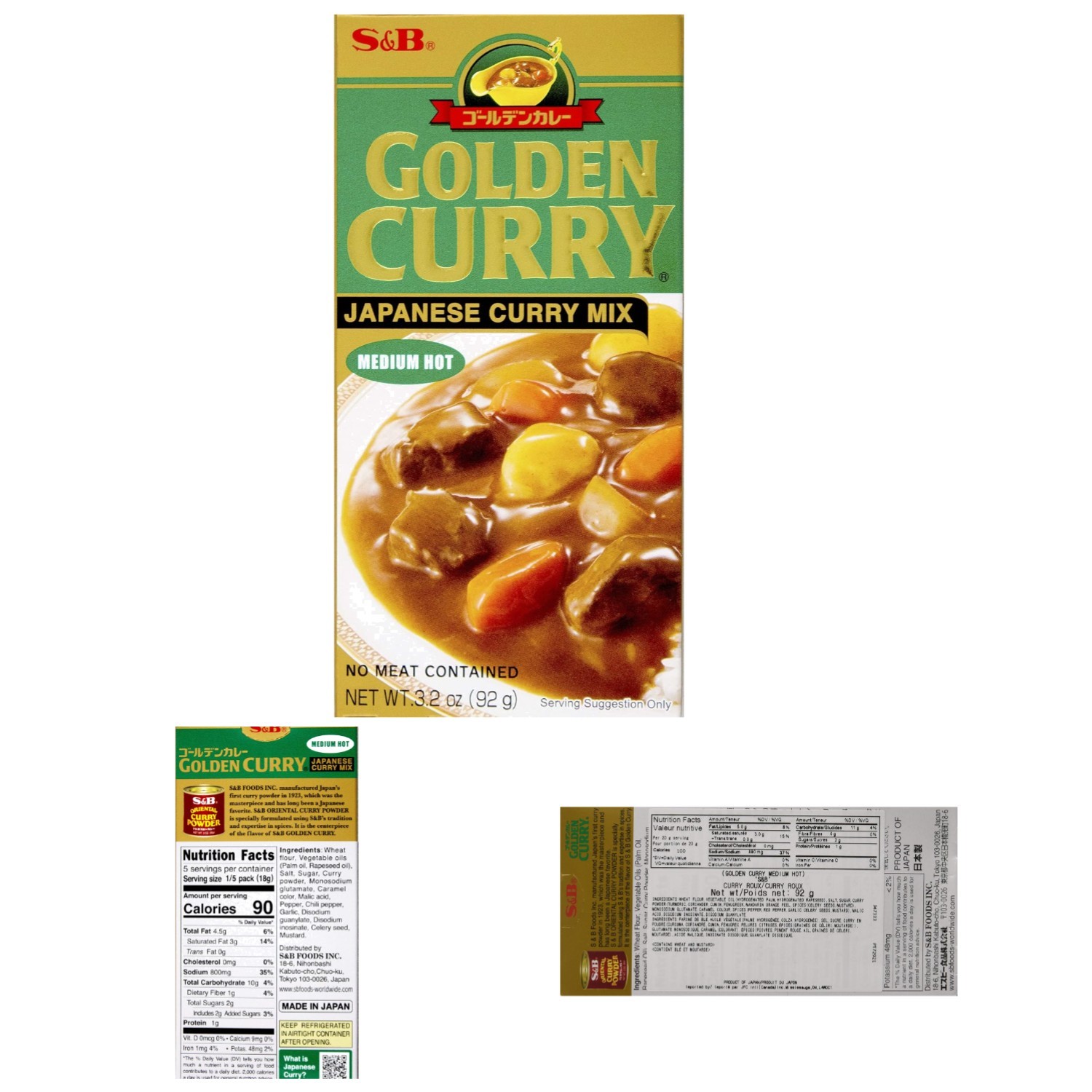 Authentic Japanese Curry Mix – Medium Hot, 3.2 oz for Delicious Dishes