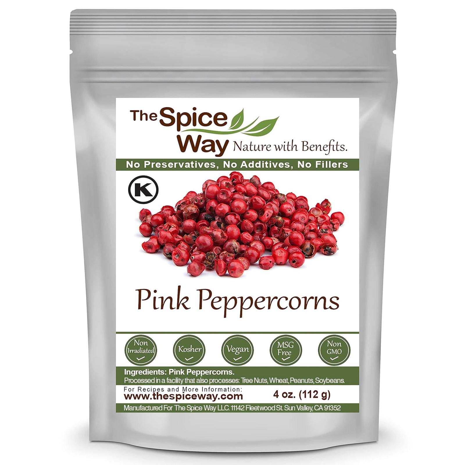 The Spice Way Pink Peppercorns – 4 oz 4 Ounce (Pack of 1)