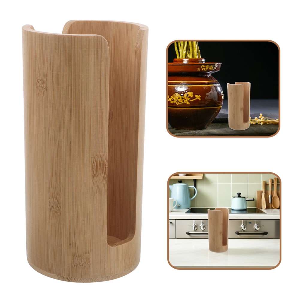 Fermentation Stone Storage Rack Bamboo Jar Lid Holder Weights Organizer