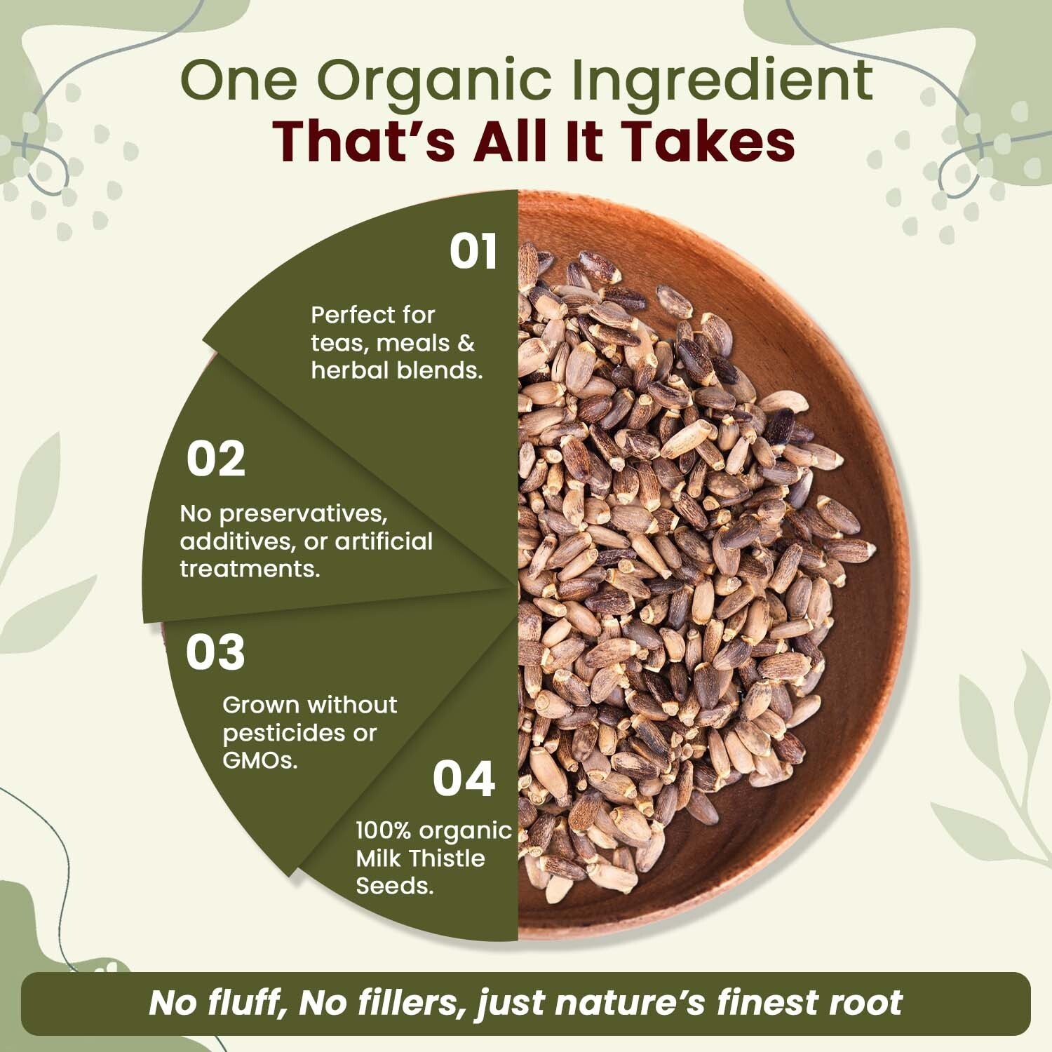 Organic Way Whole Milk Thistle Seeds – Organic, Kosher & USDA Certified