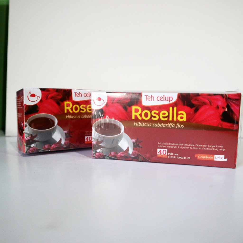 Rosella Hibiscus Herbal Tea Bags 20 Sachets Floral Brew aroma ritual