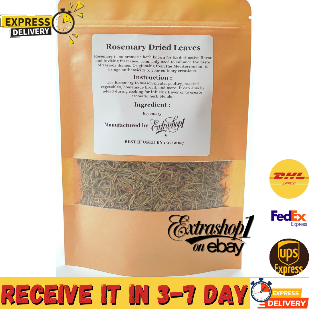 Rosemary Dried Herb Spice Organic Natural Leaves Leaf Pure 50-230g اكليل الجبل