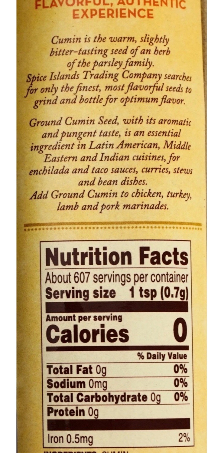 New Spice Islands Ground Cumin Seed Herb – Premium Authentic Flavor, 15 Ounce