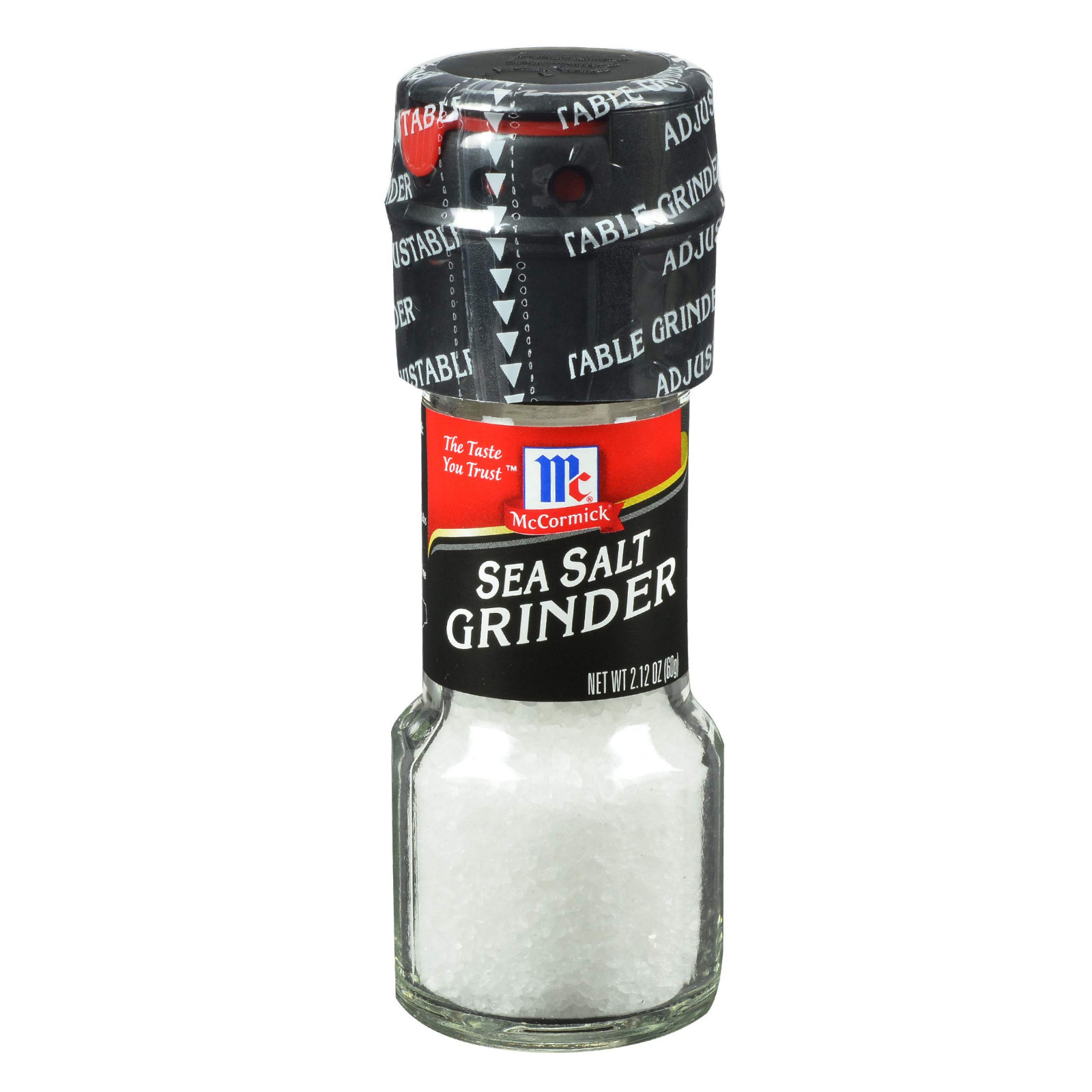 McCormick Sea Salt Adjustable Table Grinder Seasoning | 2.12oz | Variety Options
