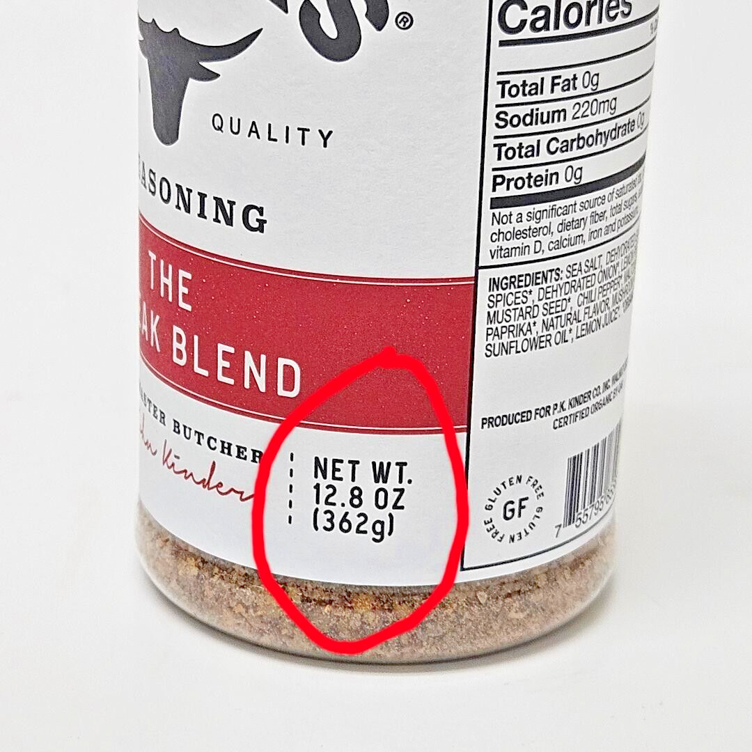 Kinder’s Organic Rub, The Steak Blend, 12.8 oz, (362 g) (The Big Shaker)