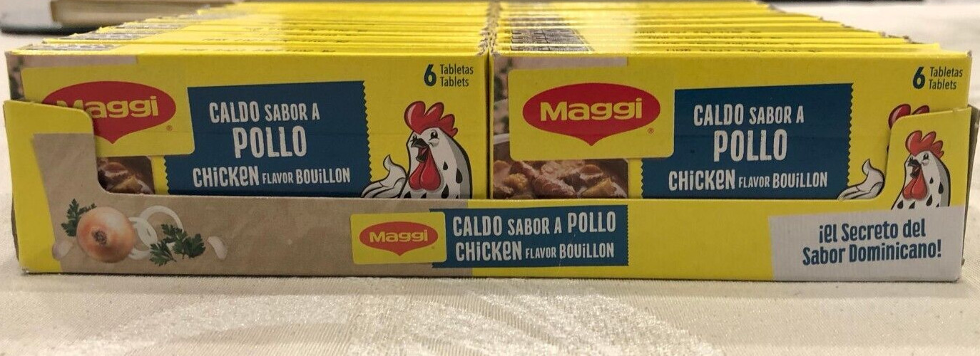 BEST BY 03/2023 3.48 LBs MAGGI CHICKEN FLAVOR BOUILLON – 144 TABLETS FULL CASE