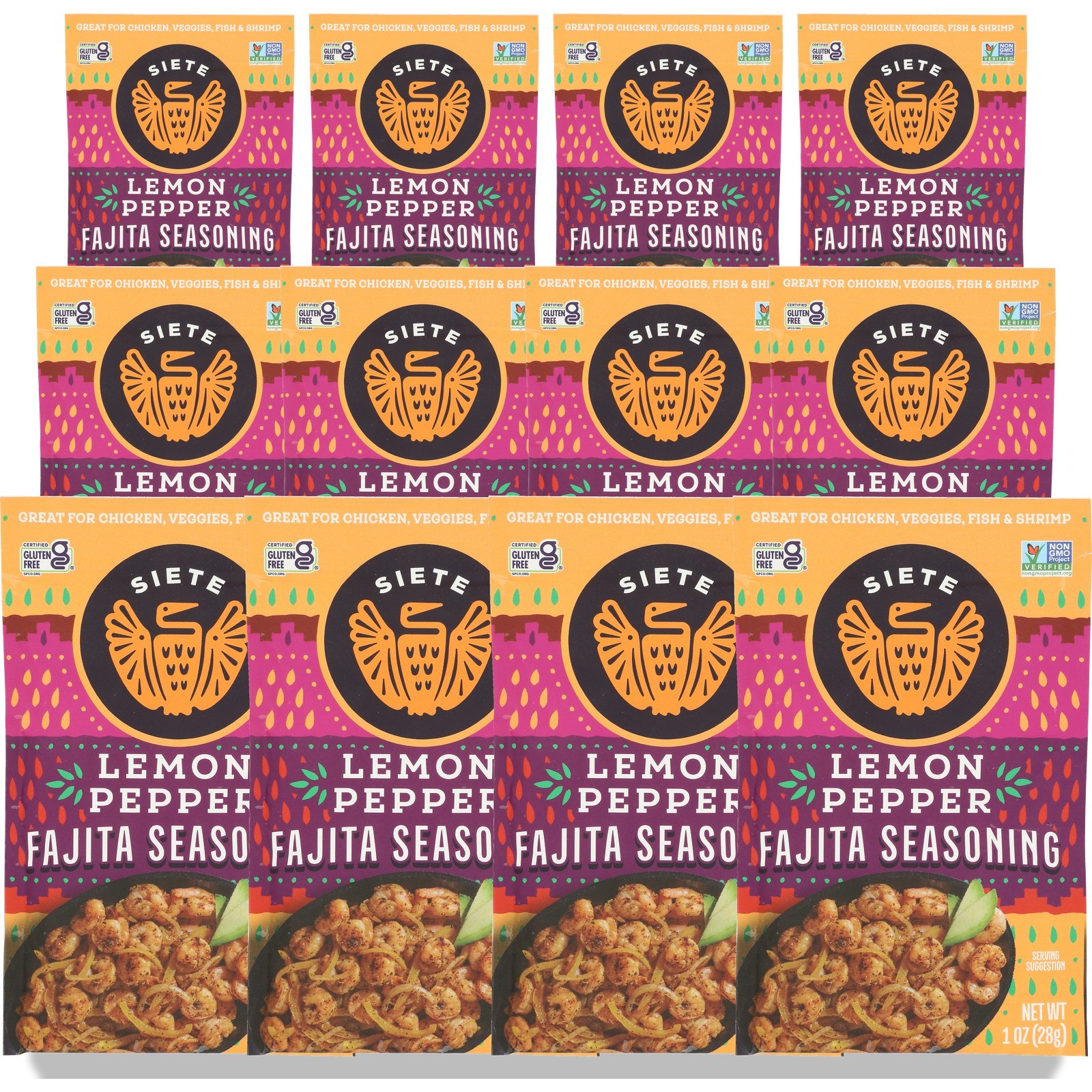 Lemon Pepper Fajita Seasoning By Siete 1 Oz Spice 12 Pack