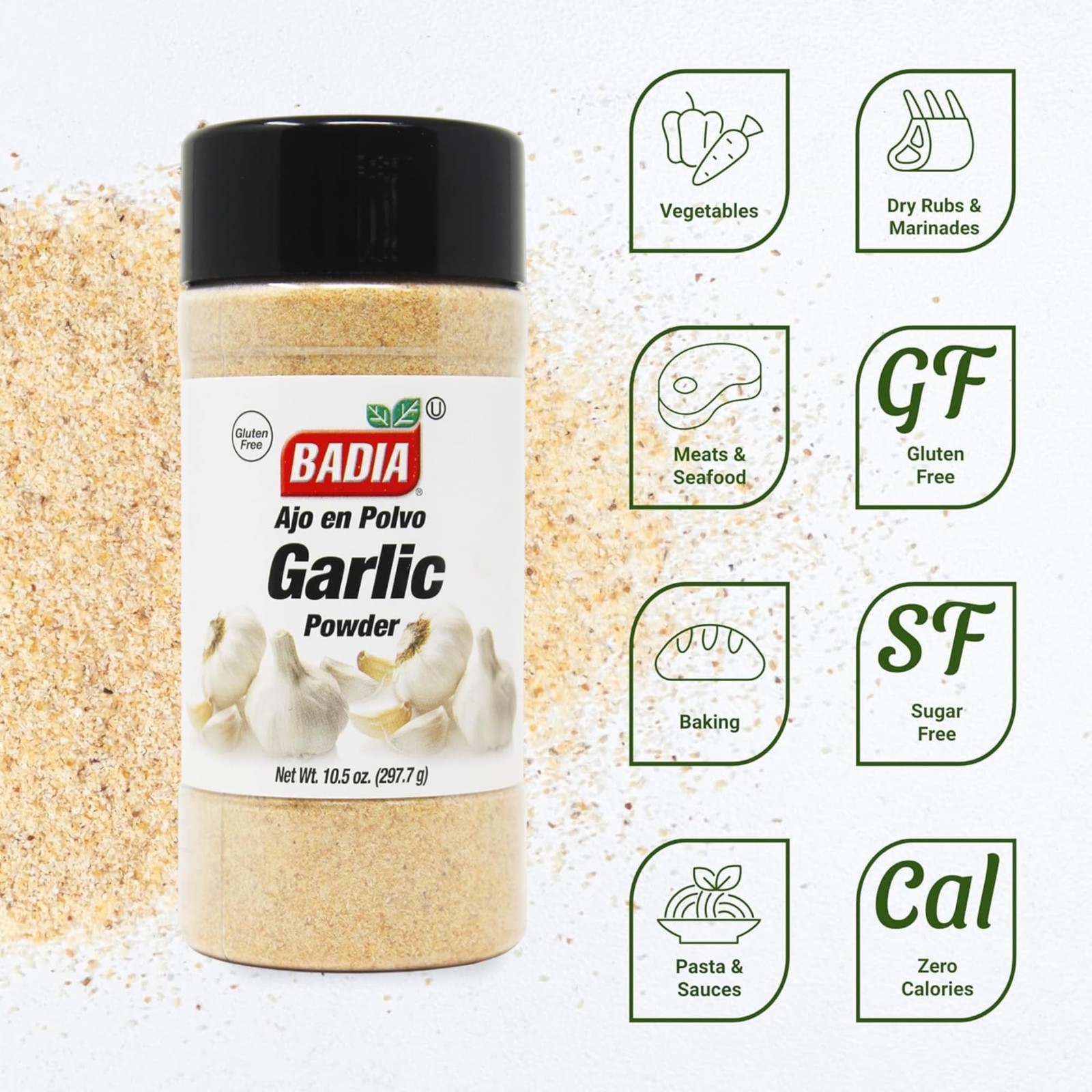 Badia Garlic Powder, 10.5 Oz Ounce (Pack of 1)