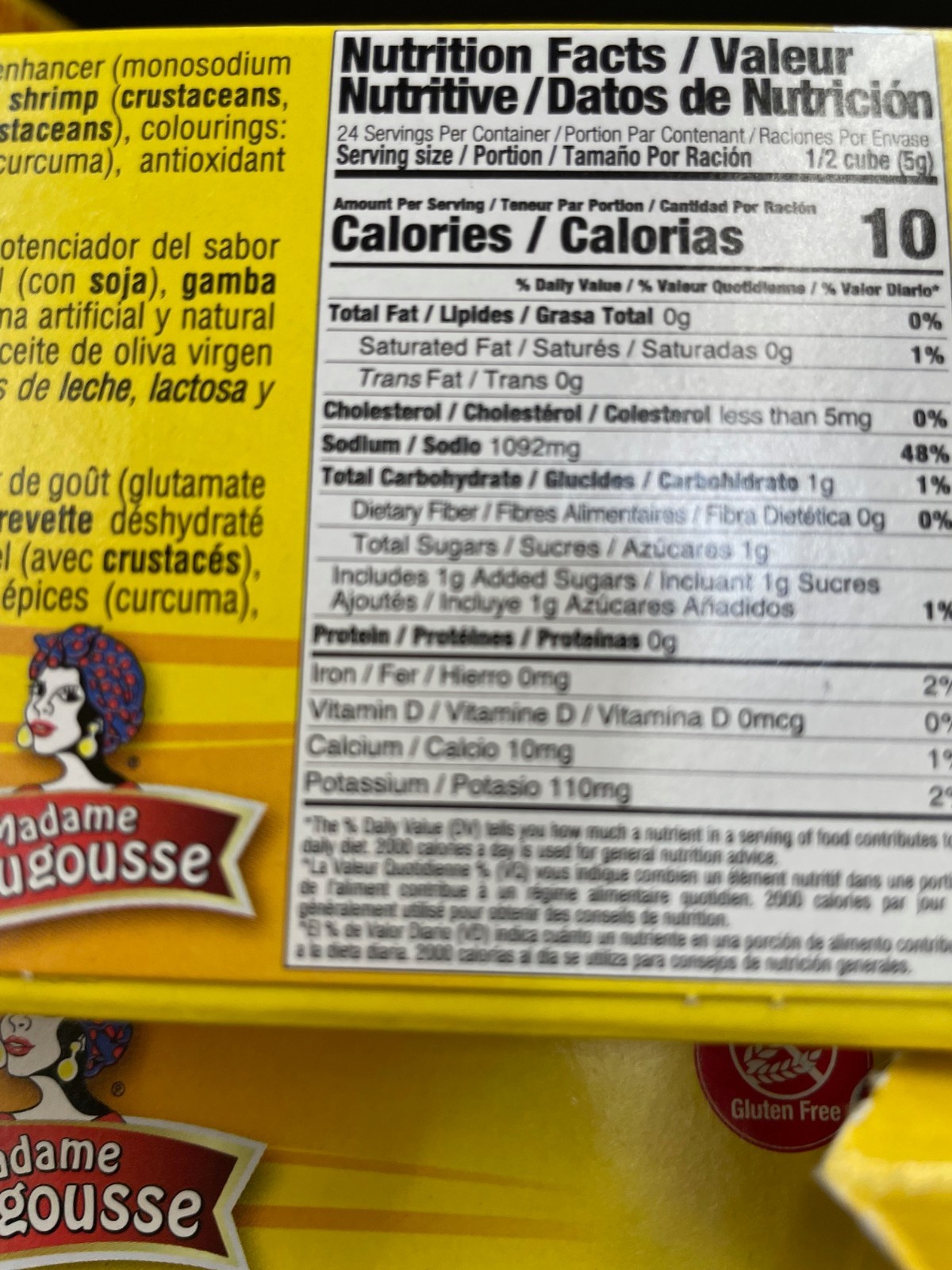 6 Pack Madame Gougousse Shrimp Bouillon Cubes 14.1 oz Each | Shrimp Flavor Soup