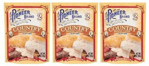 Pioneer Brand Country Sausage Gravy Mix 3 Packet Pack