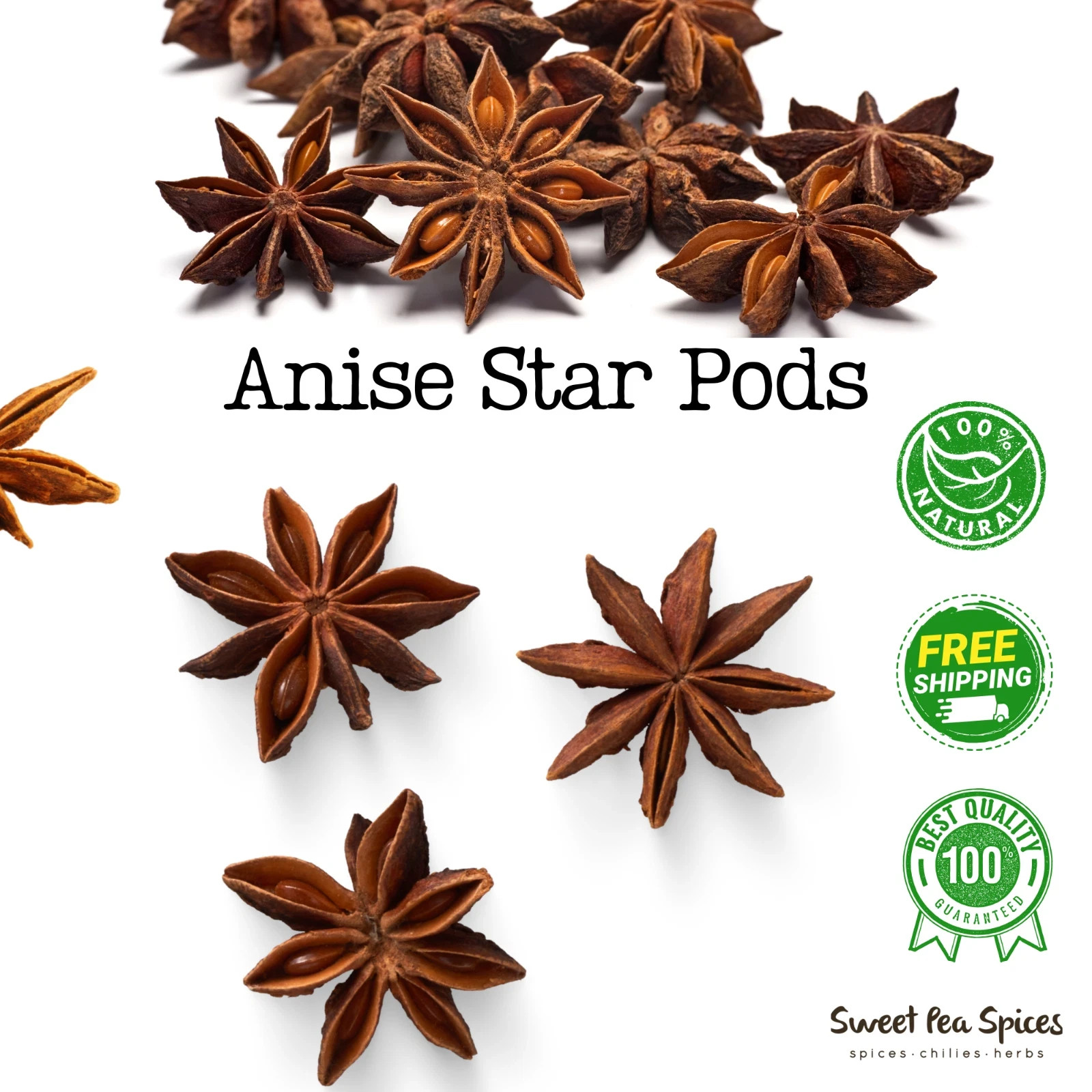 Star Anise Whole Pods 25g pack -Premium Quality, Vegan, All Natural