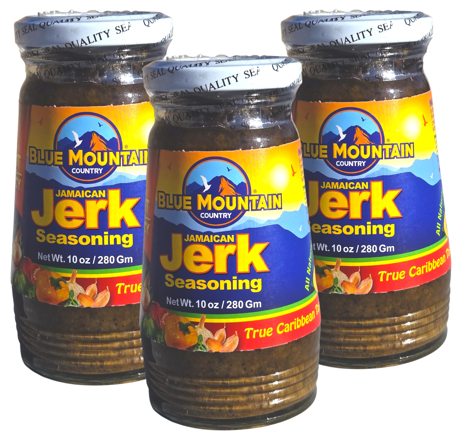 Blue Mountain Jerk Seasoning Hot Authentic Caribbean, Jamaican – 10oz (3 Pack)