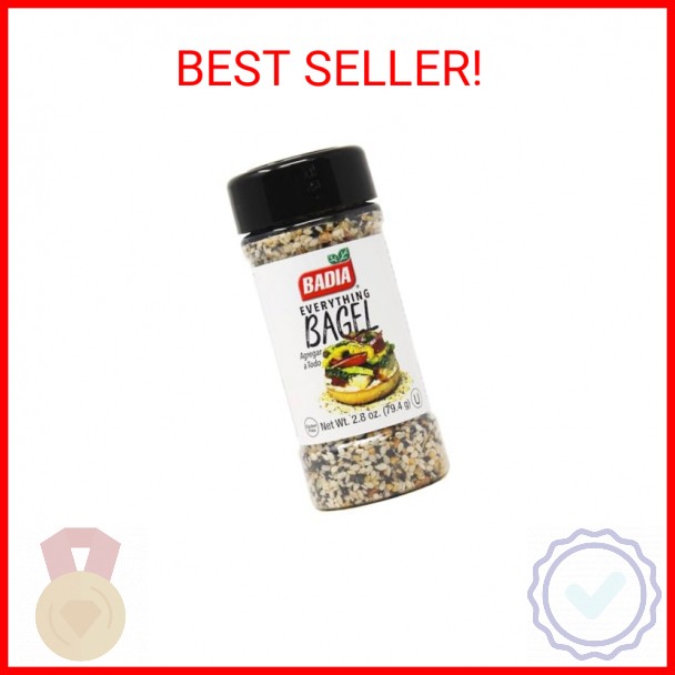 Badia Everything Bagel Seasoning Blend, 2.8 oz – Sesame Seed, Poppy Seed, Garlic