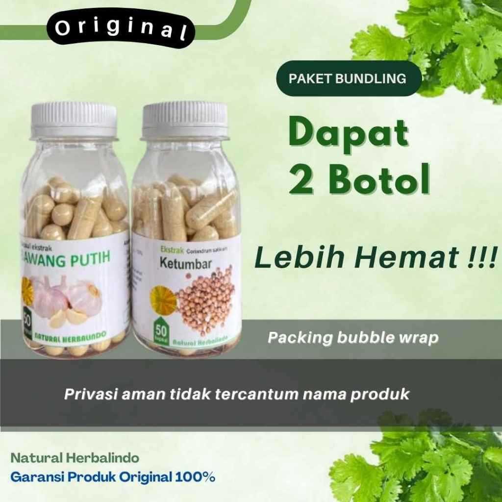 Herbal Heart Support Garlic & Coriander Capsules 2 Bottles Indonesia
