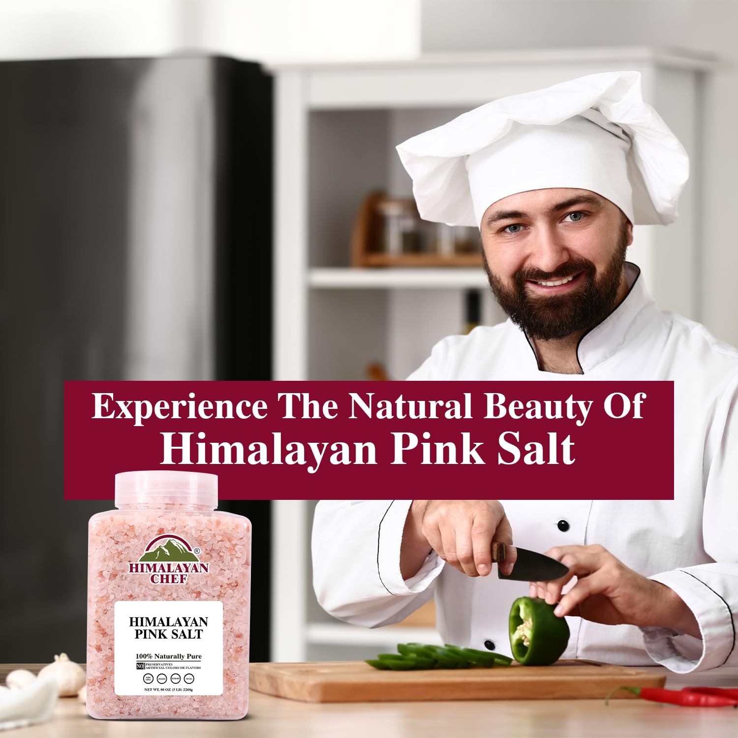 Himalayan Chef Pink Salt Coarse Grain, 5 80 Ounce (Pack of 1),