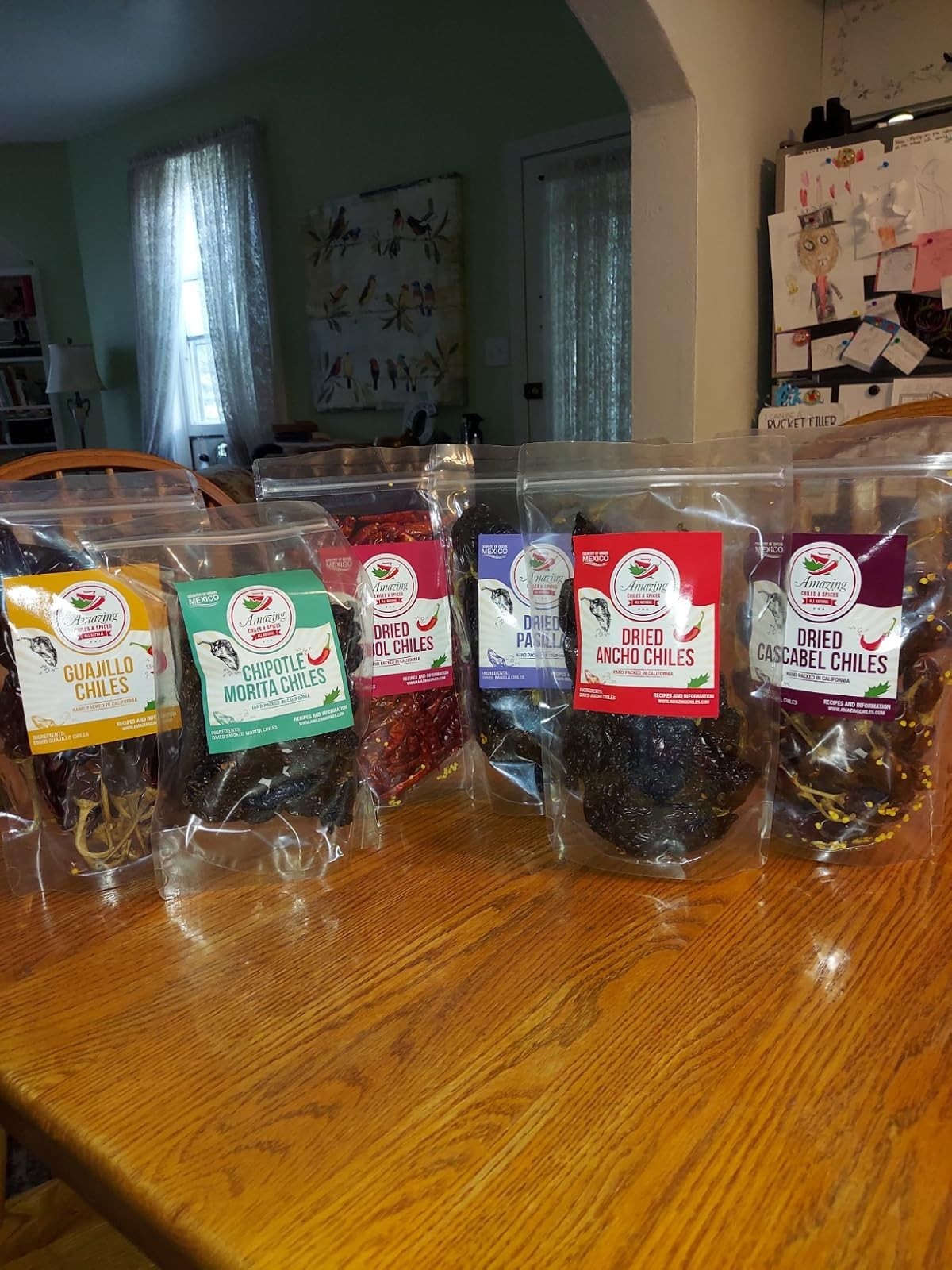 Dried Peppers 6 Pack Bundle -Ancho, Guajillo, Pasilla, Arbol, Chipotle, Cascabel