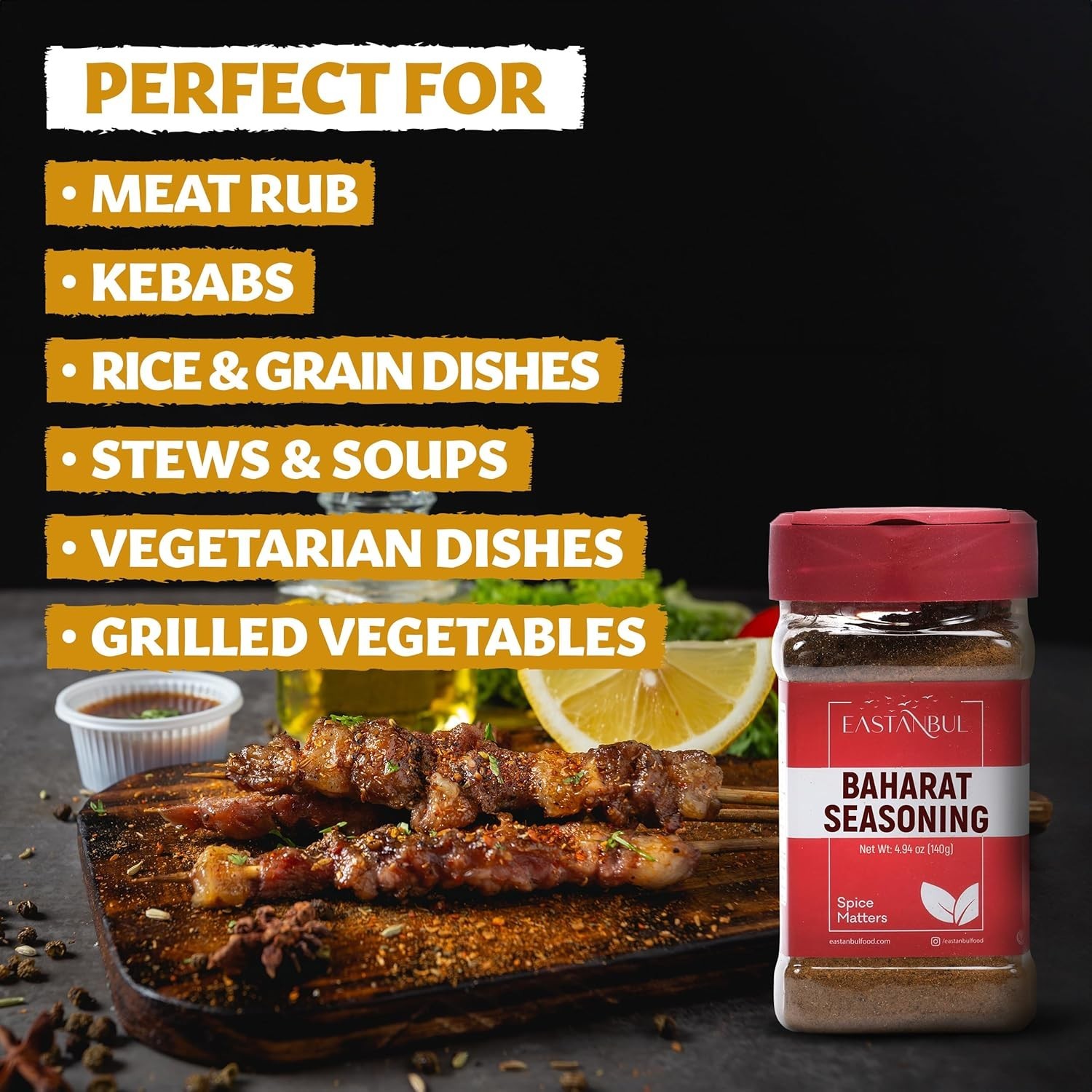Mezcla especias baharat 4.94oz condimento turco arabe vegano sin sal cocina food