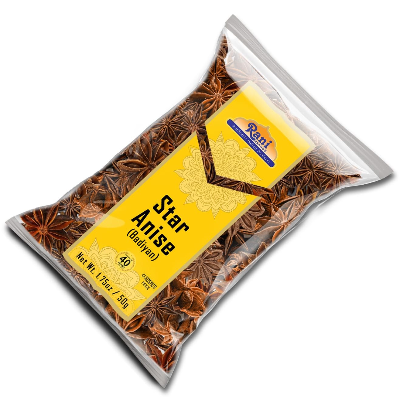 Rani Star Anise Seeds, Whole Pods (Badian Khatai) 1.76 Ounce (Pack of 1)
