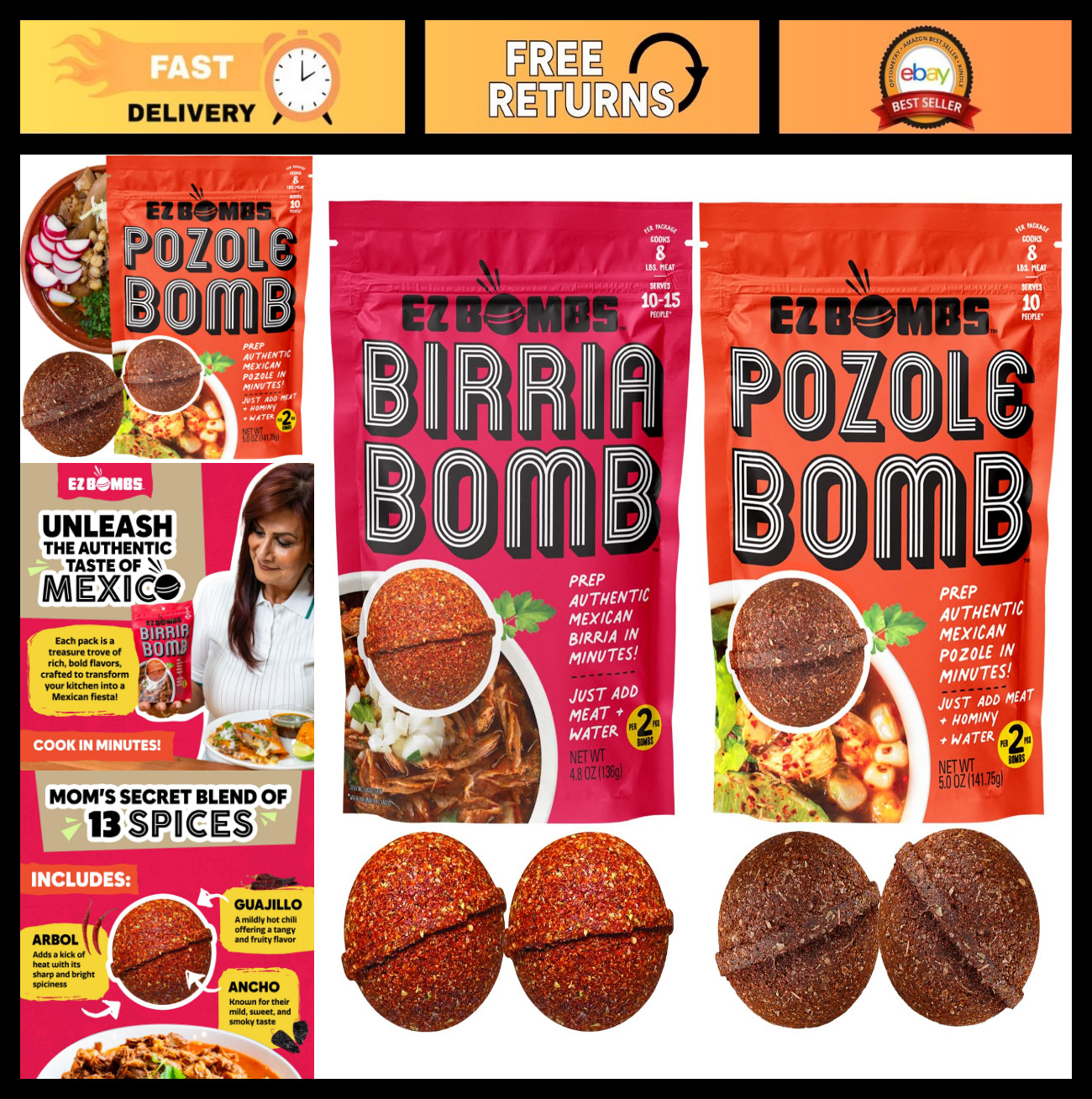 Birria & Pozole Bomb Seasoning Mix – Real Chiles, Herbs & Spices for Quick Meals