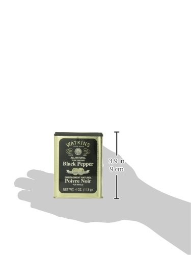 Watkins Ground Black Pepper ( 4oz ) 4 Ounce (Pack of 1)
