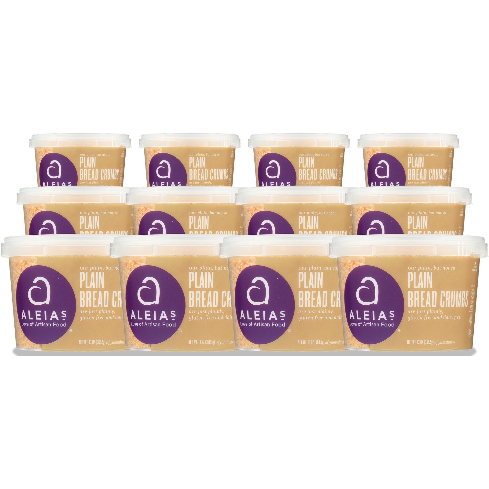 Gluten Free Aleias Plain Bread Crumbs 13 Oz 12 Pack