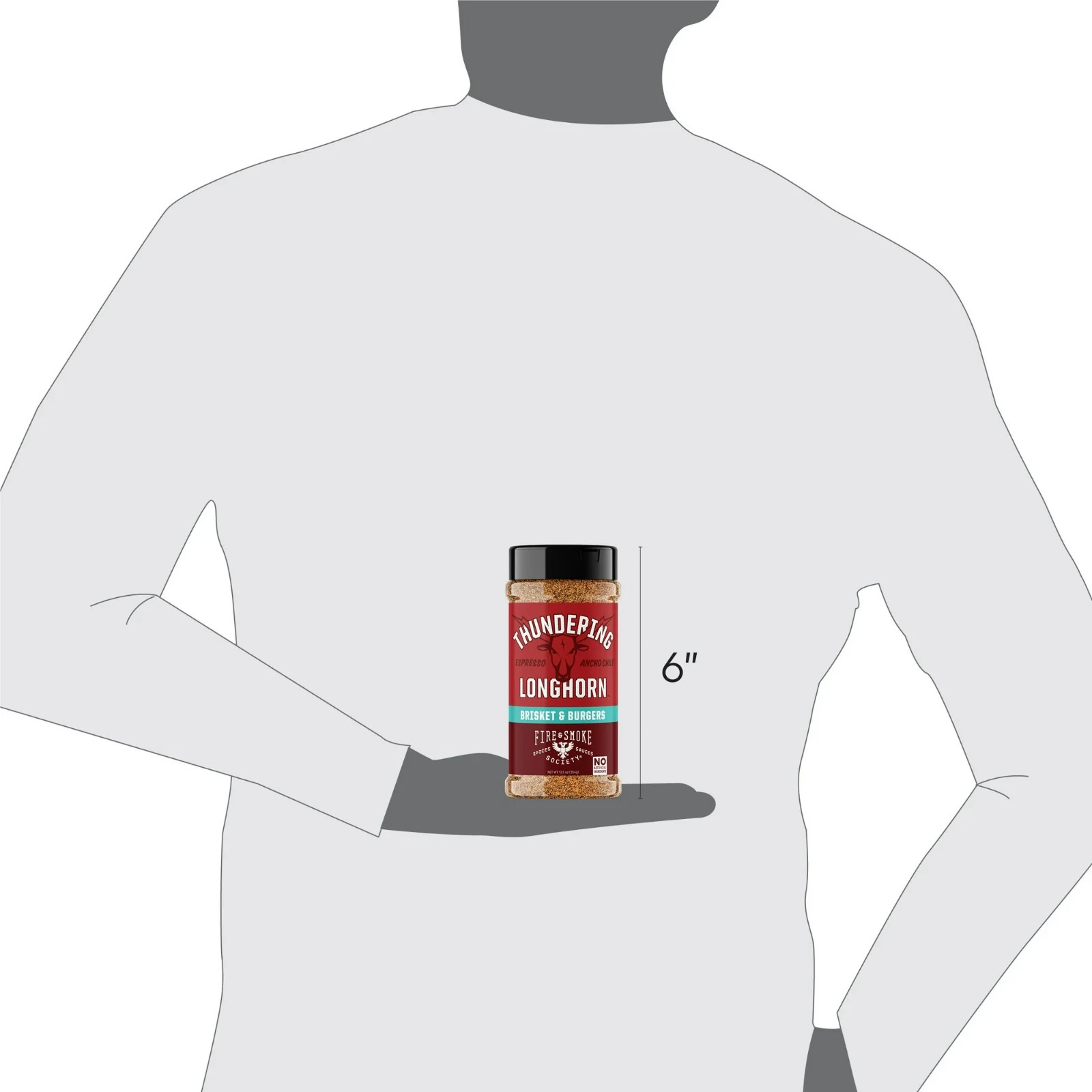 (6 pack) Fire & Smoke Society Thundering Longhorn Steak Seasoning, 12.5 oz Mixed