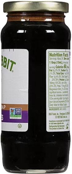 Brer Rabbit Blackstrap Molasses – Gluten Free, Kosher & Non-GMO – 12 fl oz
