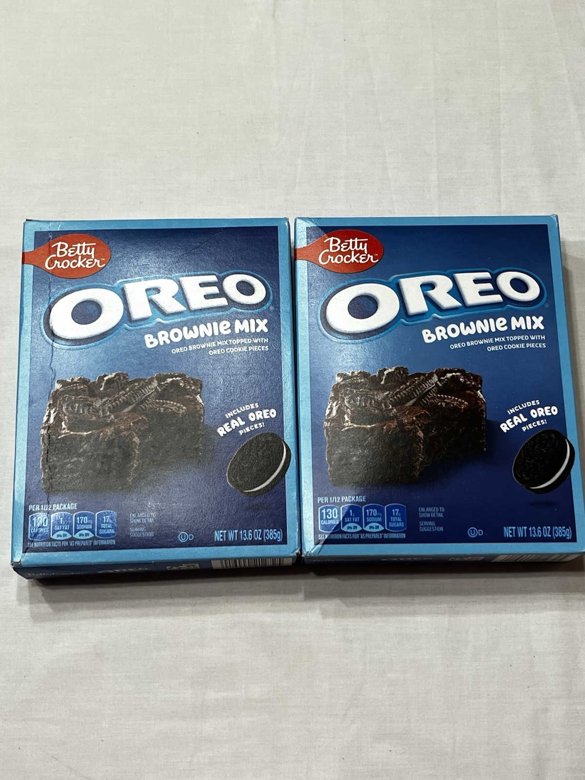 2 PACK Betty Crocker Oreo Brownie Mix With Oreo Pieces 13.6oz Each Box Exp 12/25