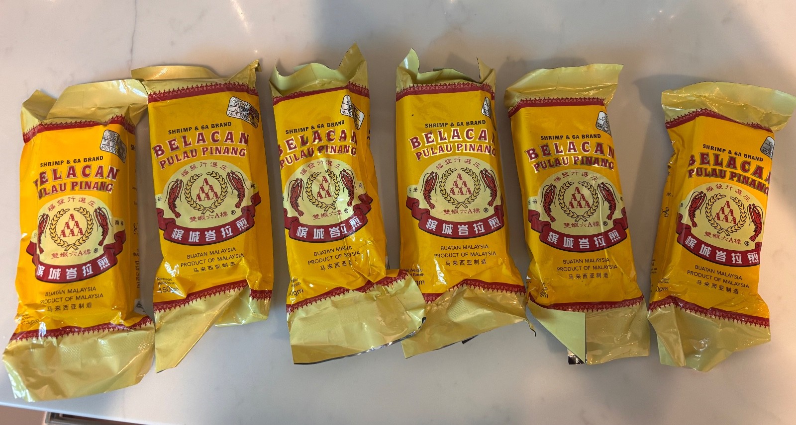 Belacan Shrimp Paste Pulau Pinang 150gr -pack of 3