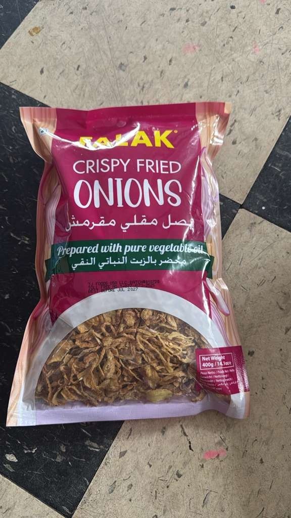 Falak Crispy Fried Onions 400g Ready to Use Golden Fried Onion Topping