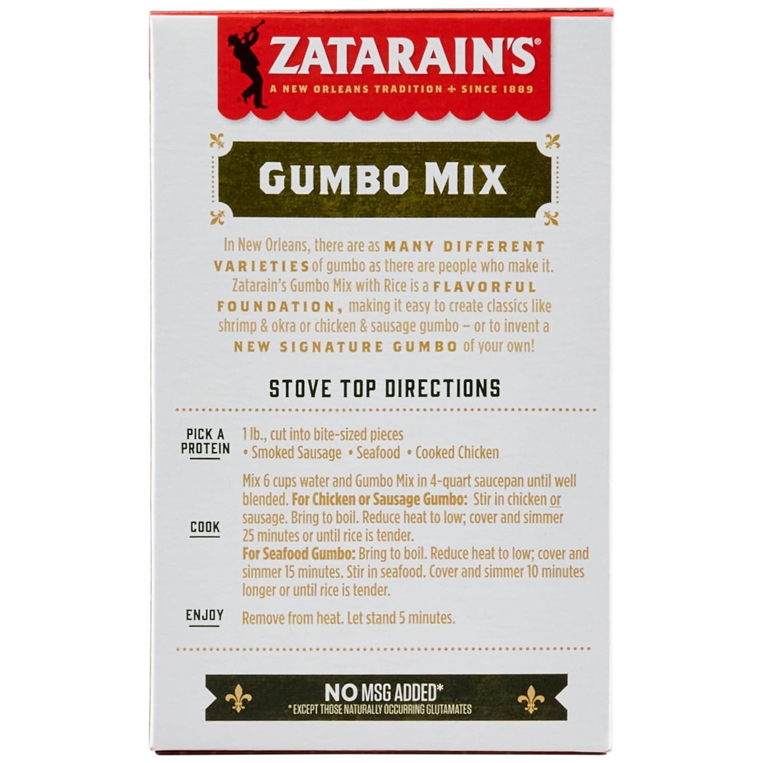 Zatarain’s Gumbo Mix 7 oz Pack of 8