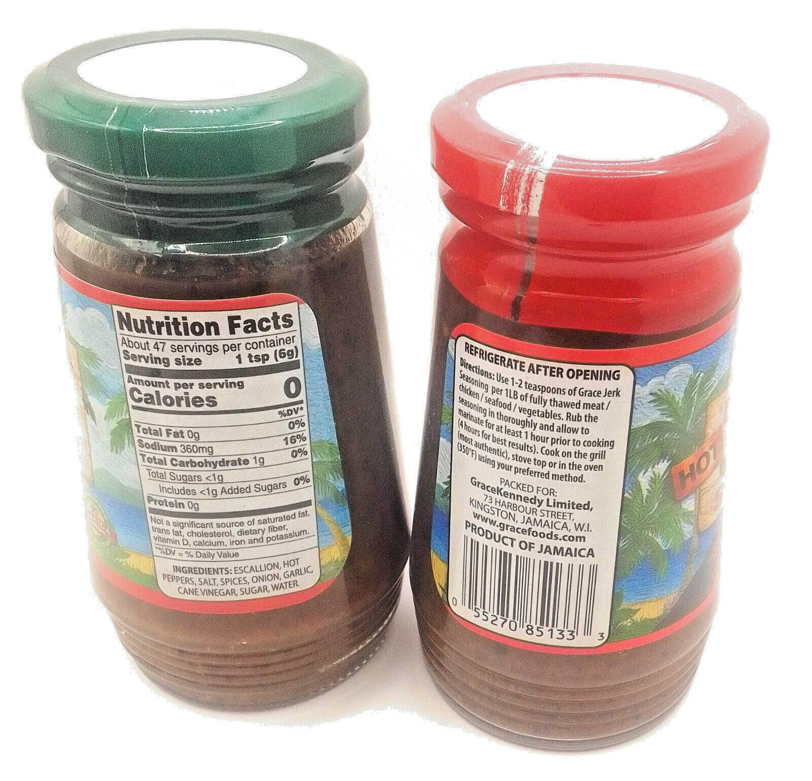 Grace Jerk Seasoning (Hot & Mild) – Pack of 2-Product of Jamaica
