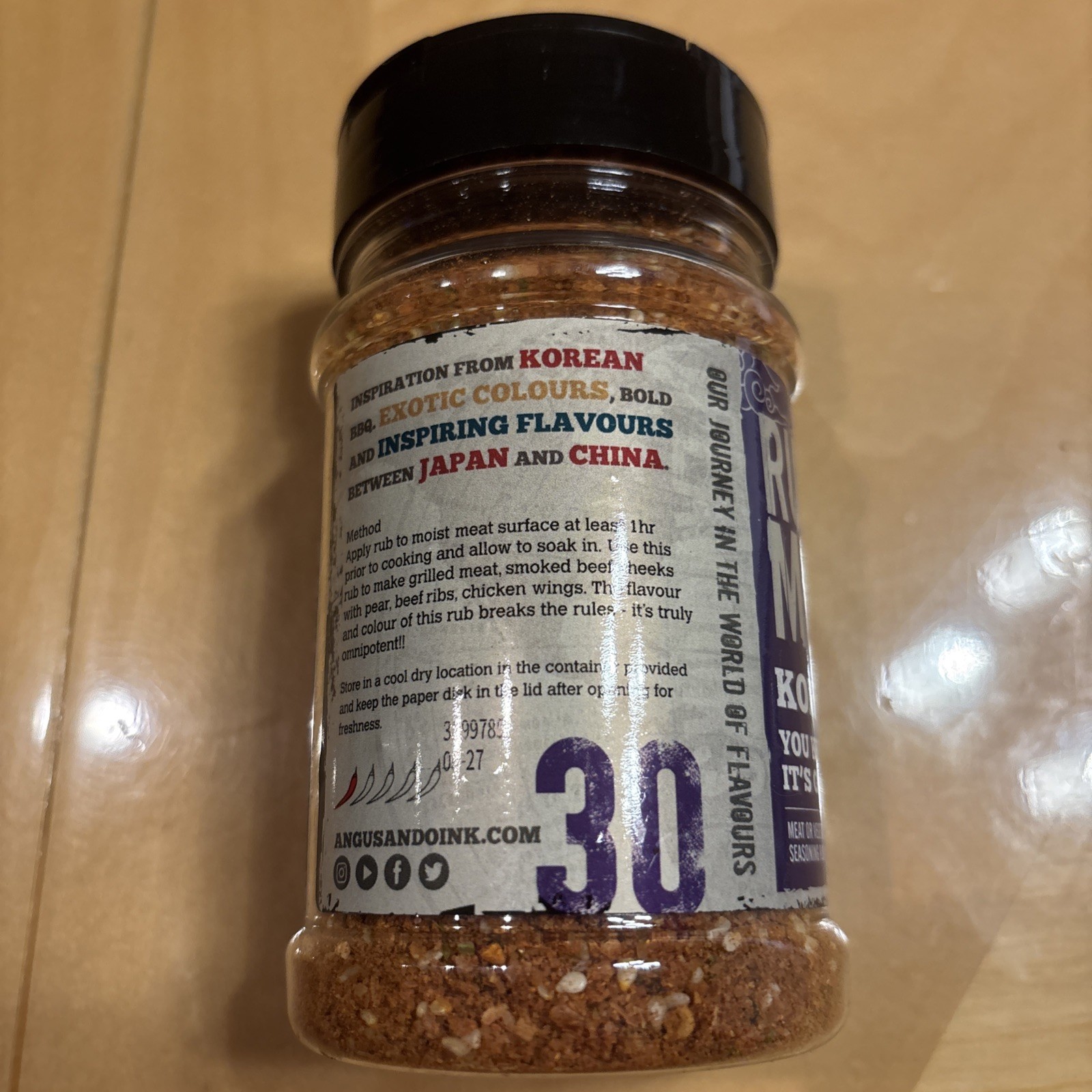 Angus & Oink Rub Me Korean – You Know It’s Got Seoul – Meat/Veg Rub- New