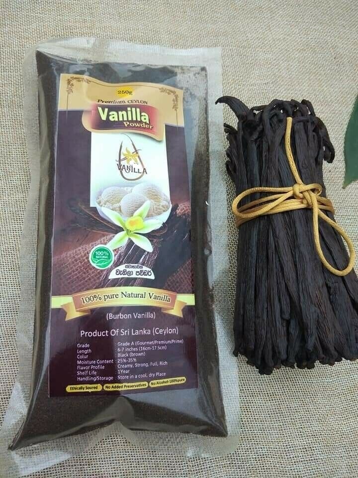 Ceylon Premium Gourmet Vanilla Bean Powder – Grade A – Organic 50/100/200g