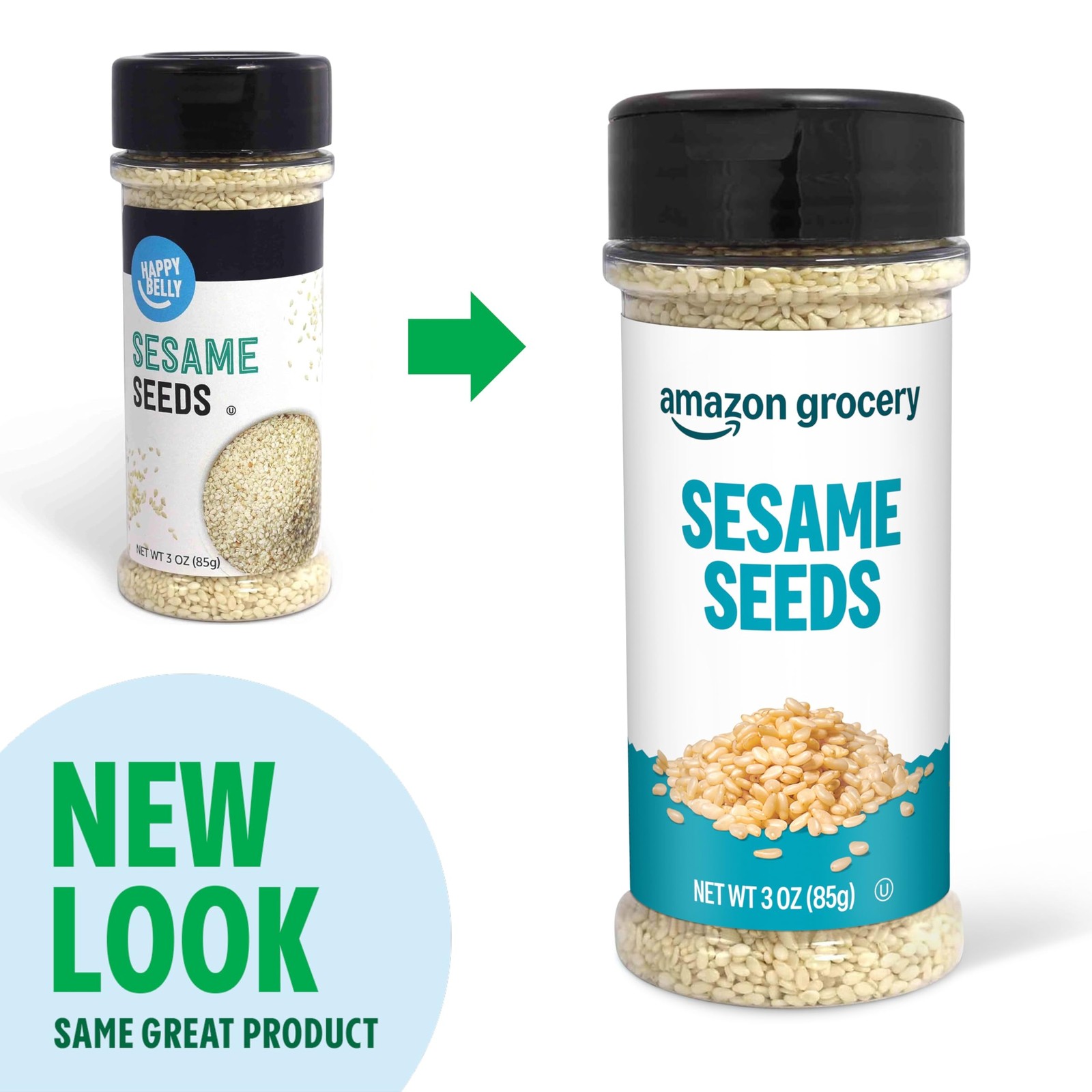 Amazon Grocery, Sesame Seeds, 3 Oz 3 ounce (Pack of 1)